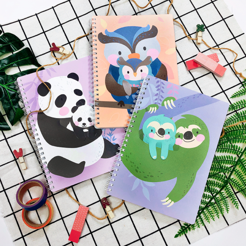 Parent-Child Animal Spiral Notebook