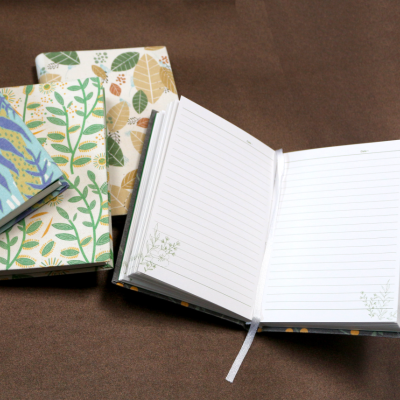 Book Cloth Soft Cover Notebook - Geometric & Floral Series