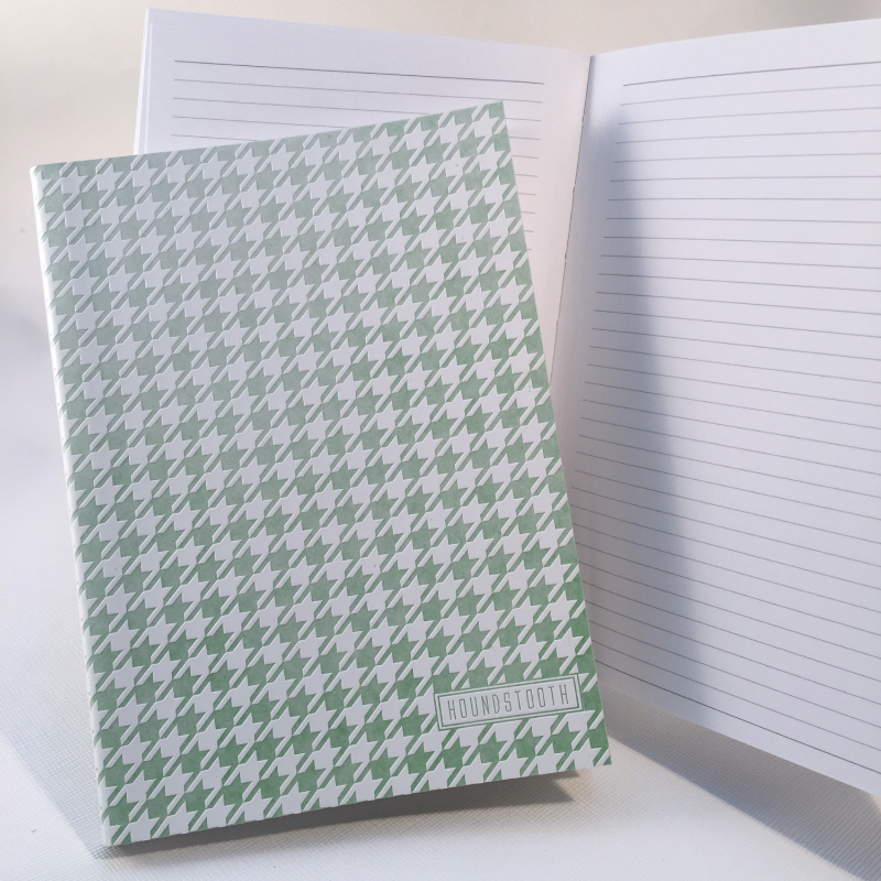Houndstooth PU leather notebook