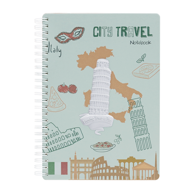 Landmark Relief Embossing Spiral Notebook