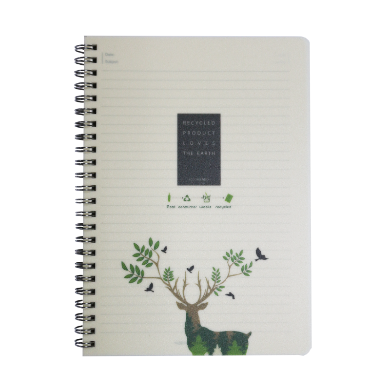 Eco-friendly-Recycled PP Material Spiral Notebook