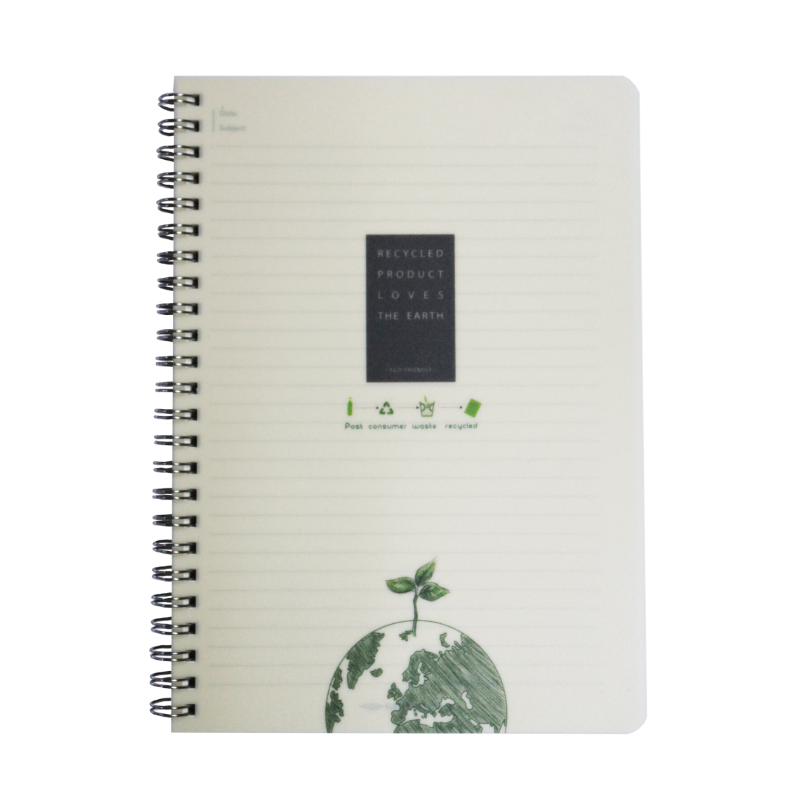 Eco-friendly-Recycled PP Material Spiral Notebook