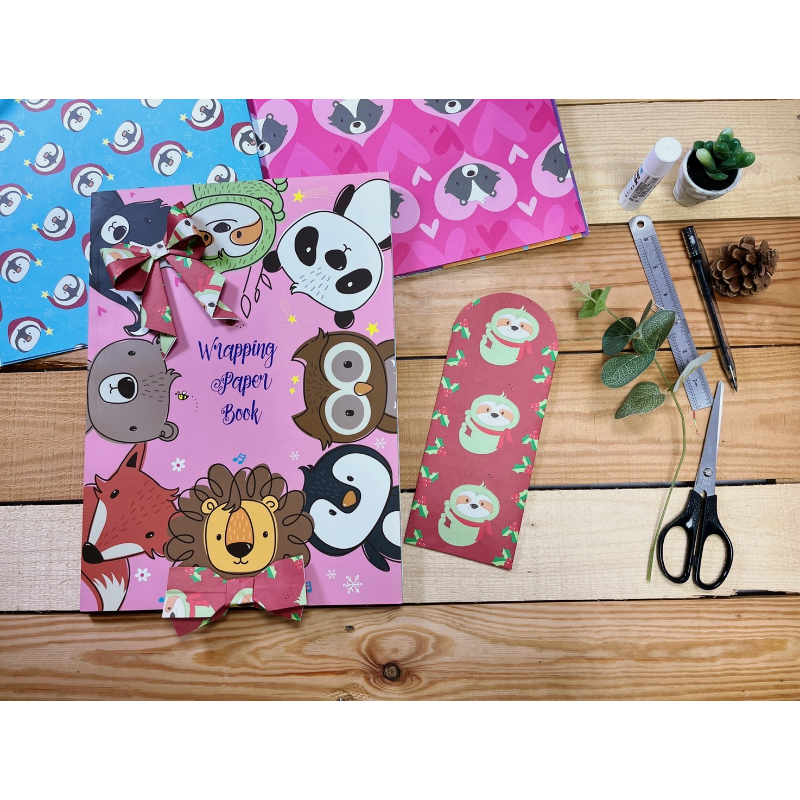 Cartoon Animal Wrapping Paper Book