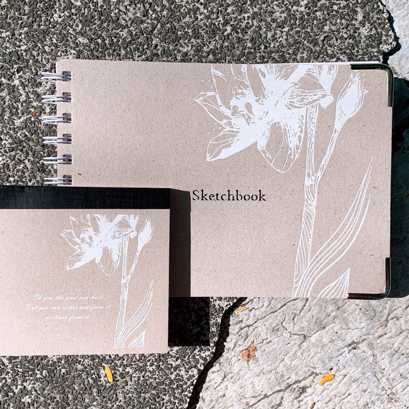 White Foil Stamping Sketch Book