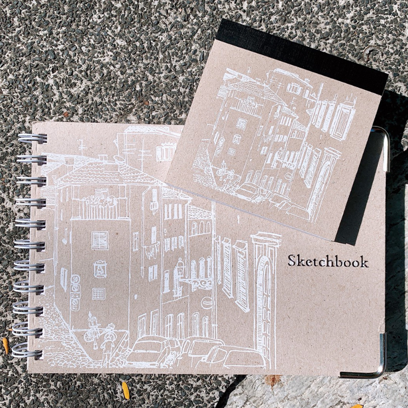 White Foil Stamping Sketch Book